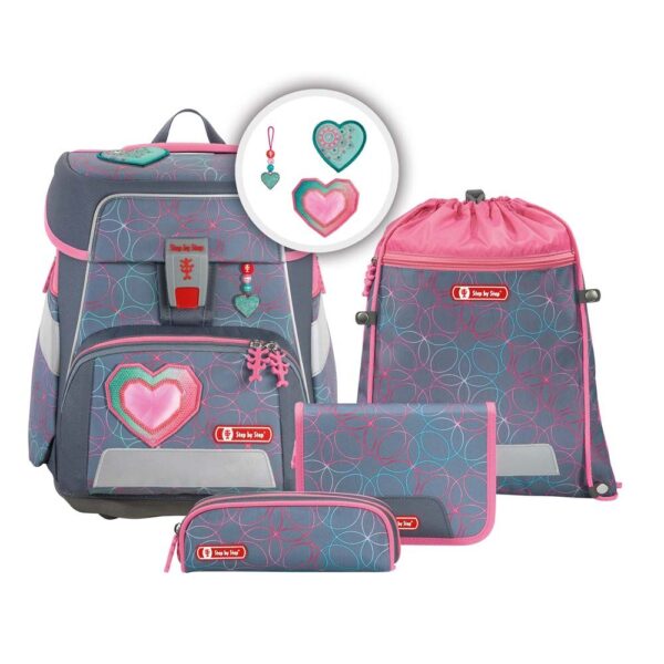 Step by Step SPACE Schulranzen-Set 5tlg Glitter Heart