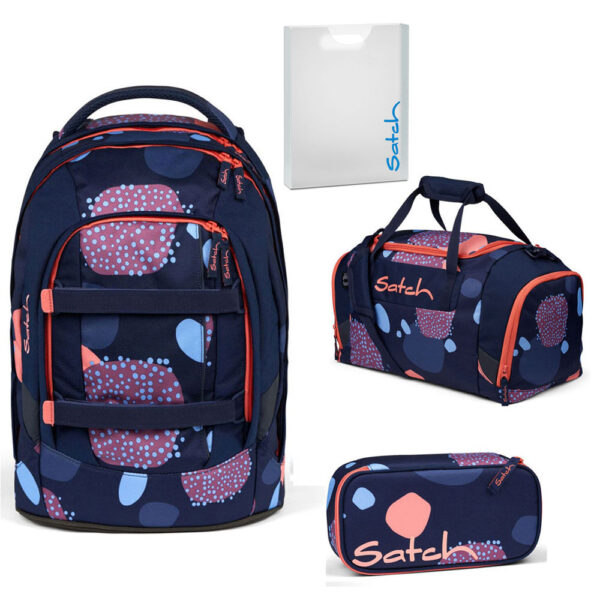 Satch Pack Schulrucksack-Set 4tlg Coral Reef