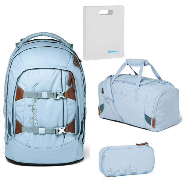 Satch Pack Schulrucksack-Set 4tlg Nordic Ice Blue