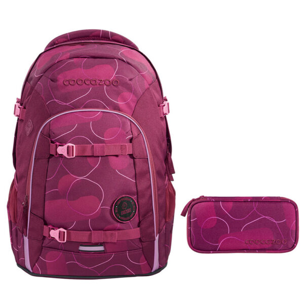 coocazoo JOKER Schulrucksack-Set 2tlg Berry Bubbles