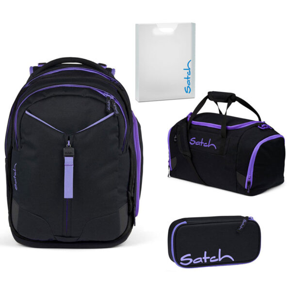 Satch Match Schulrucksack-Set 4tlg Purple Phantom