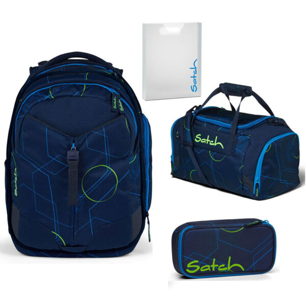 Satch Match Schulrucksack-Set 4tlg Blue Tech