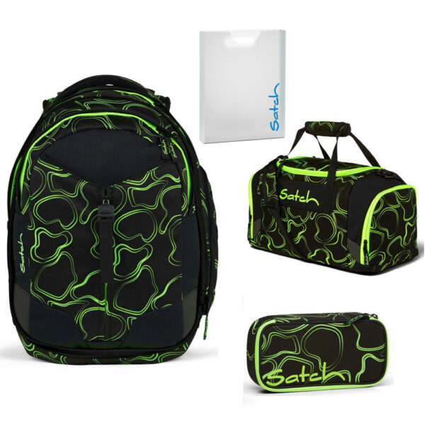 Satch Match Schulrucksack-Set 4tlg Green Supreme 2.0