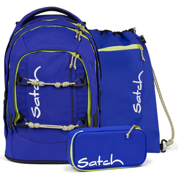 Satch Pack Schulrucksack-Set 3tlg Blue Climber