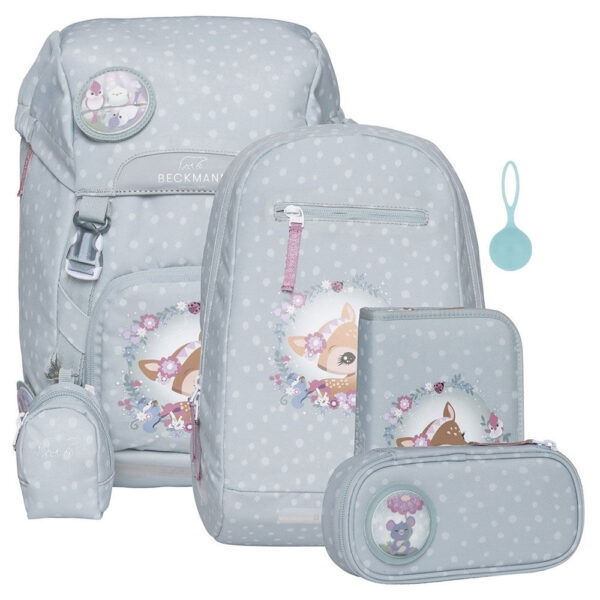 Beckmann Classic 22L Schulrucksack-Set 6tlg Forest Deer Dusty Mi