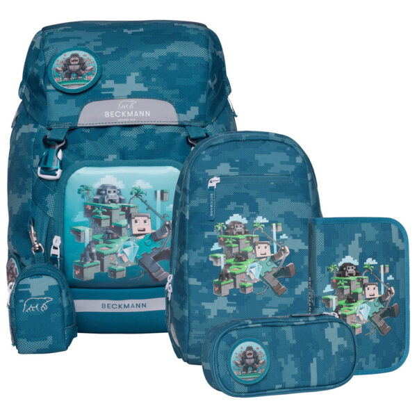 Beckmann Classic 22L Schulrucksack-Set 6tlg Jungle Game