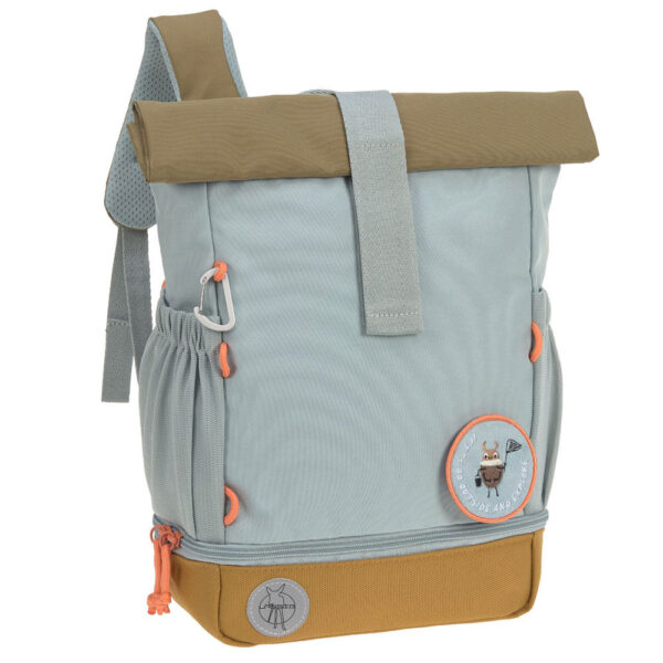 LÄSSIG Mini Rolltop Rucksack Nature Light Blue