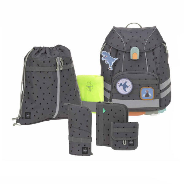 LÄSSIG Flexy Unique Schulranzen-Set 7tlg Speckles Anthracite