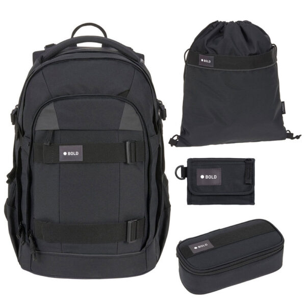 Bold Origin Schulrucksack-Set 4tlg Black