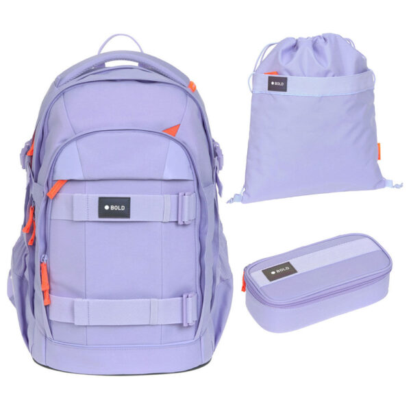 Bold Origin Schulrucksack-Set 3tlg Lavender