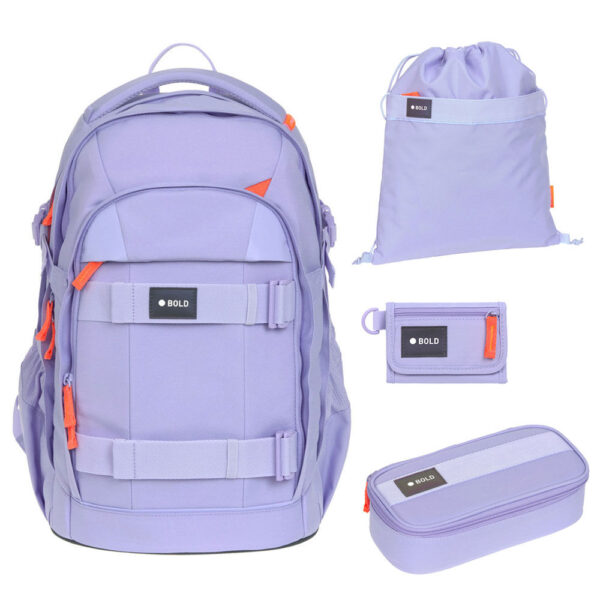 Bold Origin Schulrucksack-Set 4tlg Lavender