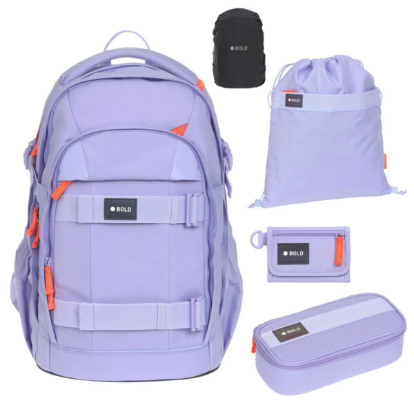 Bold Origin Schulrucksack-Set 5tlg Lavender