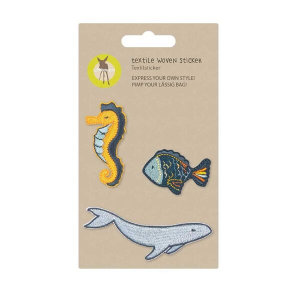 LÄSSIG Textil Sticker-Set 3tlg Sea