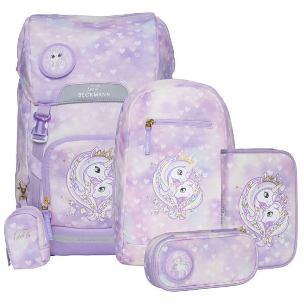 Beckmann Classic Maxi Schulrucksack-Set 6tlg Unicorn Princess Pur