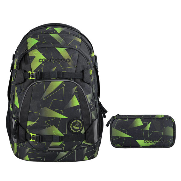 coocazoo MATE Schulrucksack-Set 2tlg Lime Flash