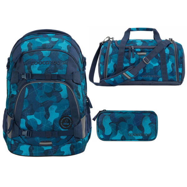 coocazoo MATE Schulrucksack-Set 3tlg Cloudy Camou