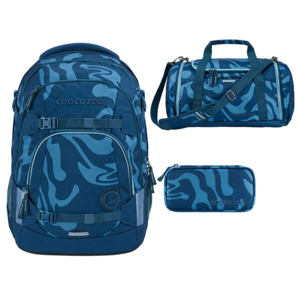 coocazoo MATE Schulrucksack-Set 3tlg Breaking Waves