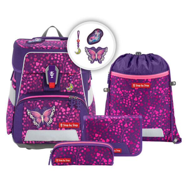 Step by Step SPACE Schulranzen-Set 5tlg Butterfly Night Ina