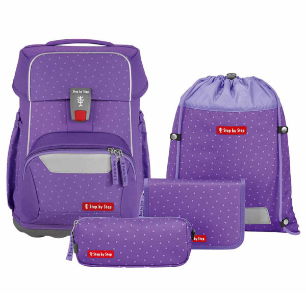 Step by Step BASIS Schulranzen-Set 4tlg Purple Konfetti