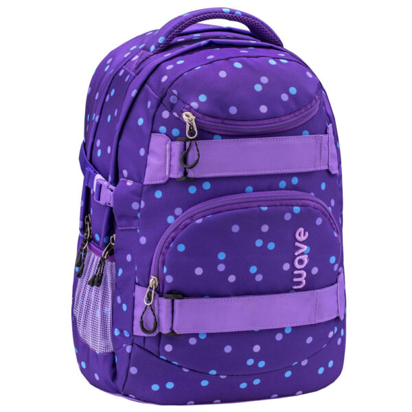 Wave Infinity Schulrucksack Purple Dots