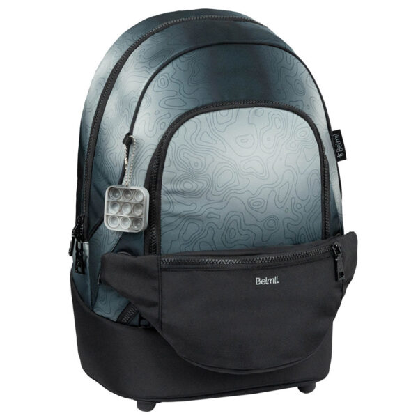 Belmil Premium Schulrucksack-Set 2tlg Black Grey