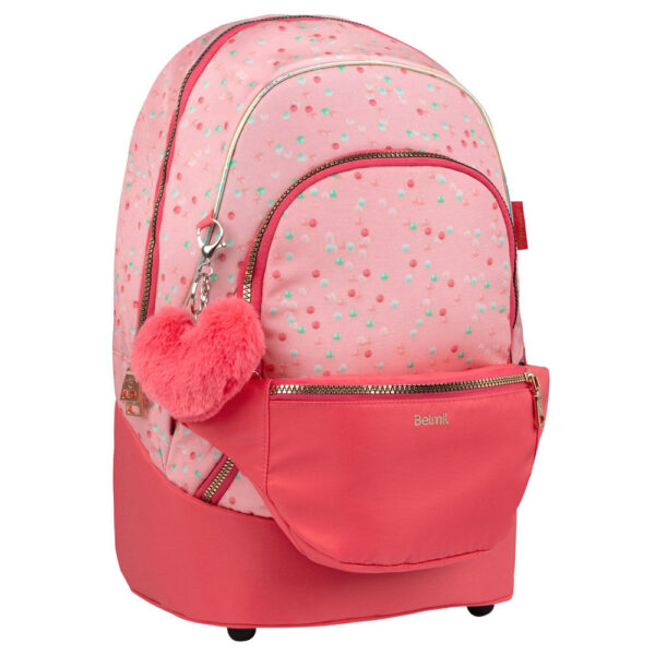 Belmil Premium Schulrucksack-Set 2tlg Rose Quartz