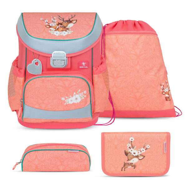 Belmil Mini-Fit Schulranzen-Set 4tlg Cute Doe