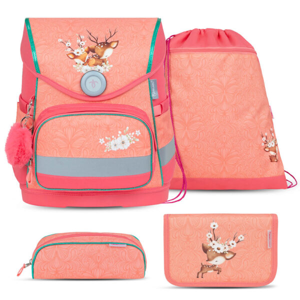 Belmil Compact Schulranzen-Set 4tlg Cute Doe