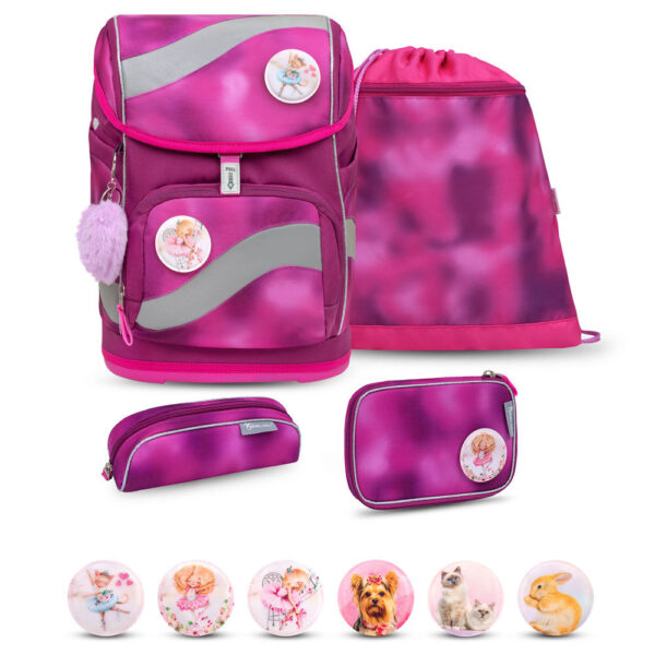 Belmil Smarty Schulranzen-Set 5tlg Shiny Pink 2024