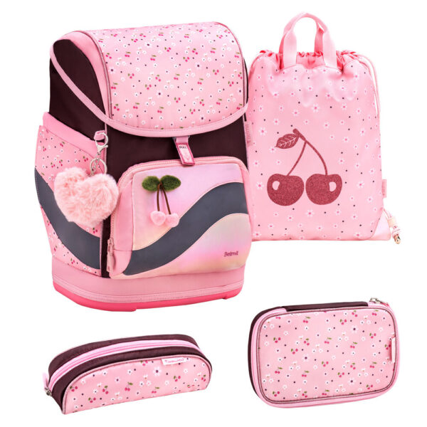 Belmil Premium Smarty Plus Schulranzen-Set 5tlg Cherry Blossom