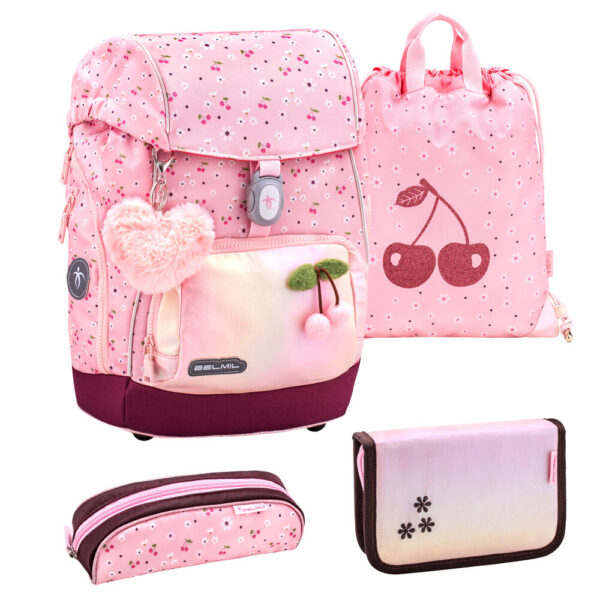 Belmil Premium Comfy Plus Schulranzen-Set 5tlg Cherry Blossom