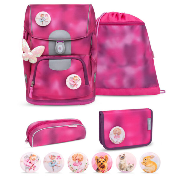 Belmil Motion Schulranzen-Set 5tlg Shiny Pink 2024