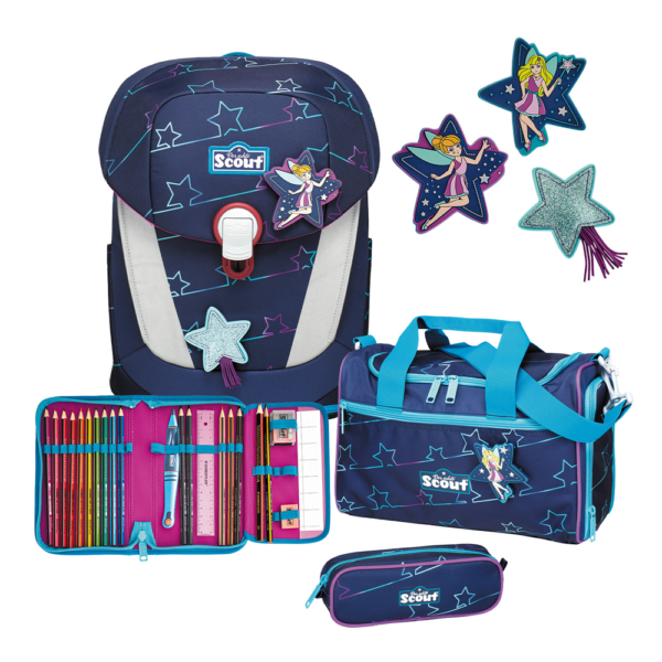 Scout Sunny II Schulranzen-Set 4tlg ST Blue Star