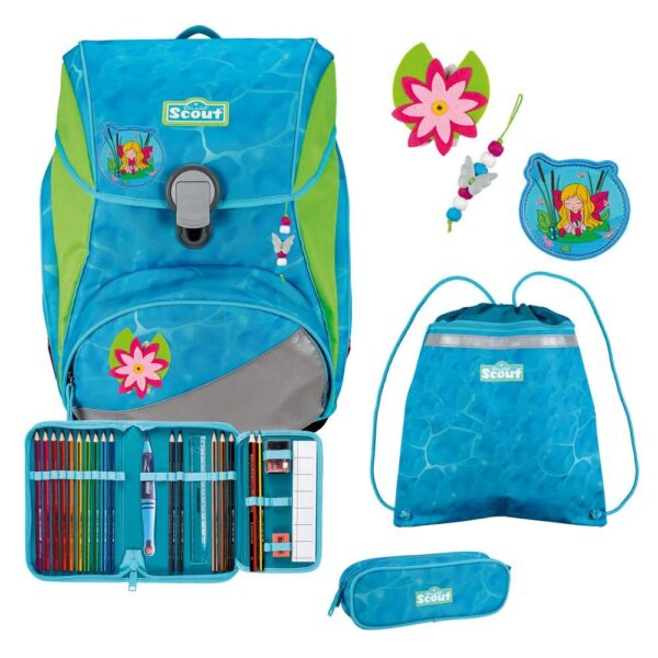 Scout Alpha Schulranzen-Set 4tlg Water Lily