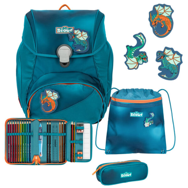 Scout Alpha Schulranzen-Set 4tlg Seadragon