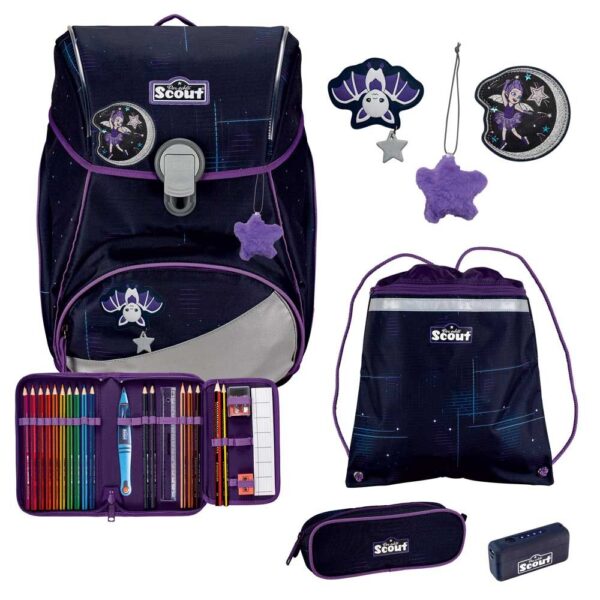 Scout Alpha Schulranzen-Set 4tlg Spooky Starlight