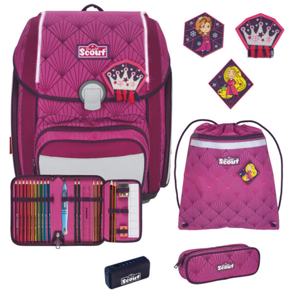 Scout Genius Schulranzen-Set 4tlg Diamond Princess