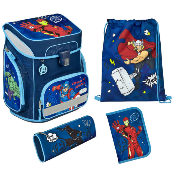 Scooli EasyFit Schulranzen-Set 5tlg Avengers 2024