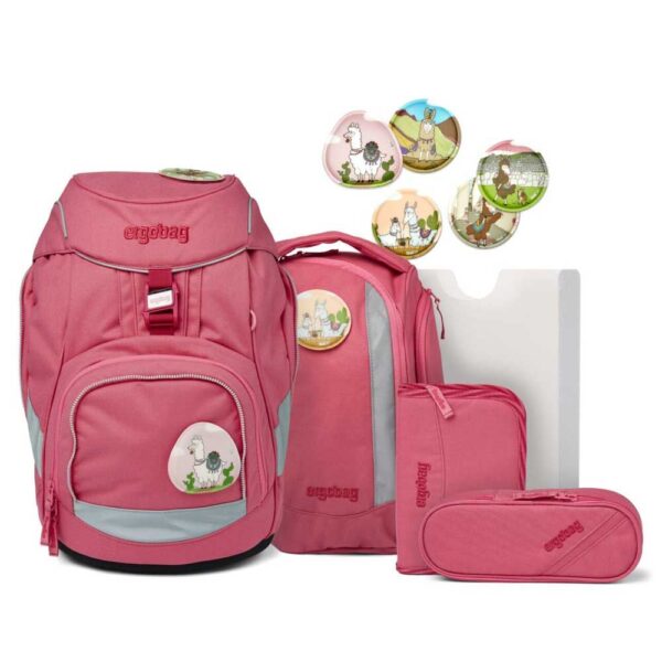 Ergobag Pack Schulrucksack-Set 6tlg Lamas in Bärjamas