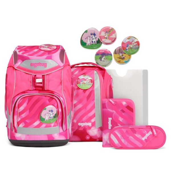 Ergobag Pack Schulrucksack-Set 6tlg KuntBärbuntes Einhor