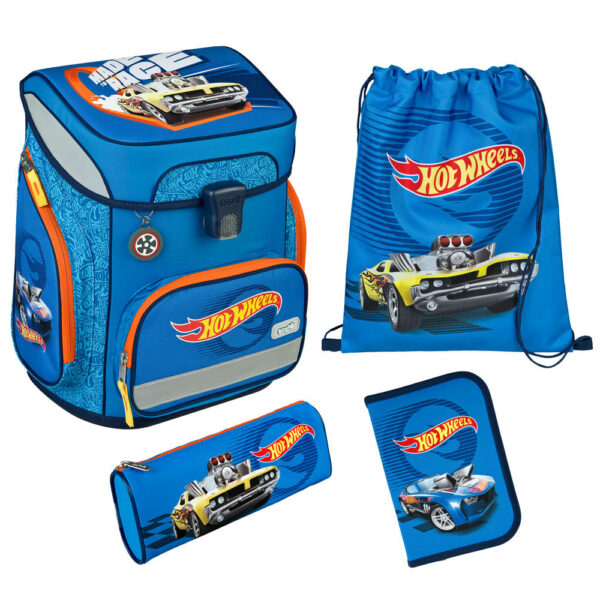 Scooli EasyFit Schulranzen-Set 5tlg Hot Wheels