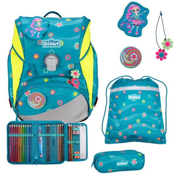 Scout Alpha Schulranzen-Set 4tlg Little Flowers