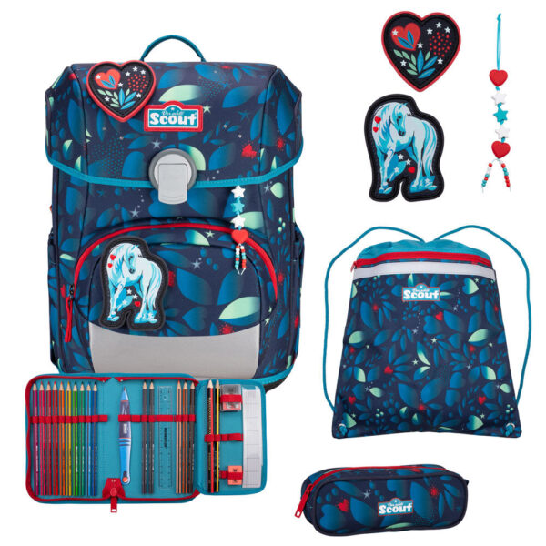 Scout Neo Schulranzen-Set 4tlg White Unicorn