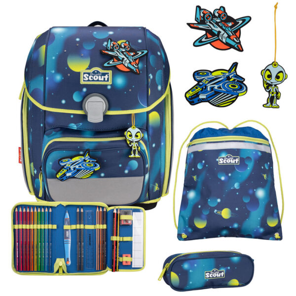 Scout Genius Schulranzen-Set 4tlg Planets