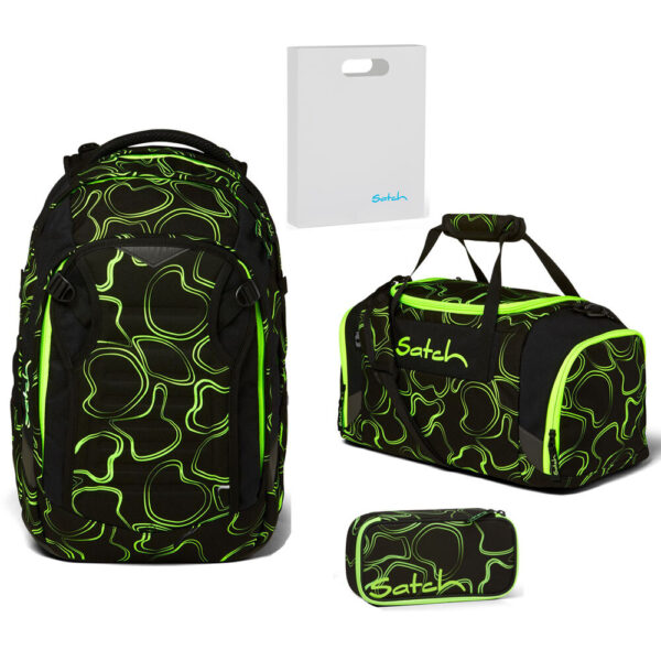 Satch Match Schulrucksack-Set 4tlg Green Supreme