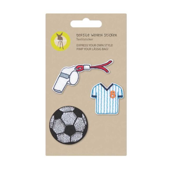 LÄSSIG Textil Sticker-Set 3tlg Football