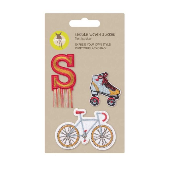 LÄSSIG Textil Sticker-Set 3tlg Bike