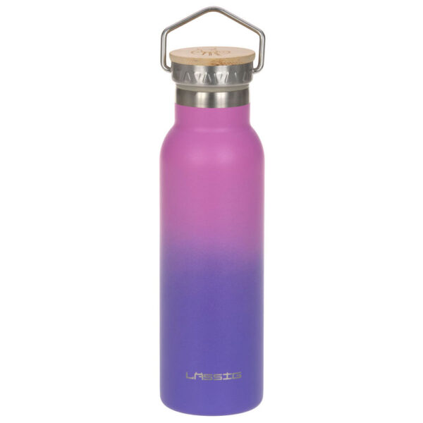 LÄSSIG Edelstahl Trinkflasche 0,5 L Gradient Purple