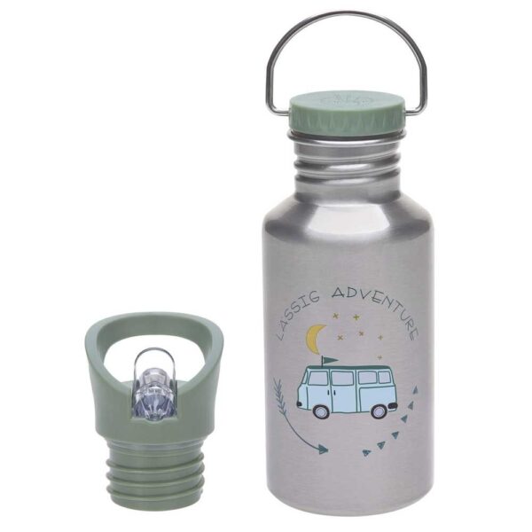 LÄSSIG Edelstahl Trinkflasche 0,5 L Adventure Bus