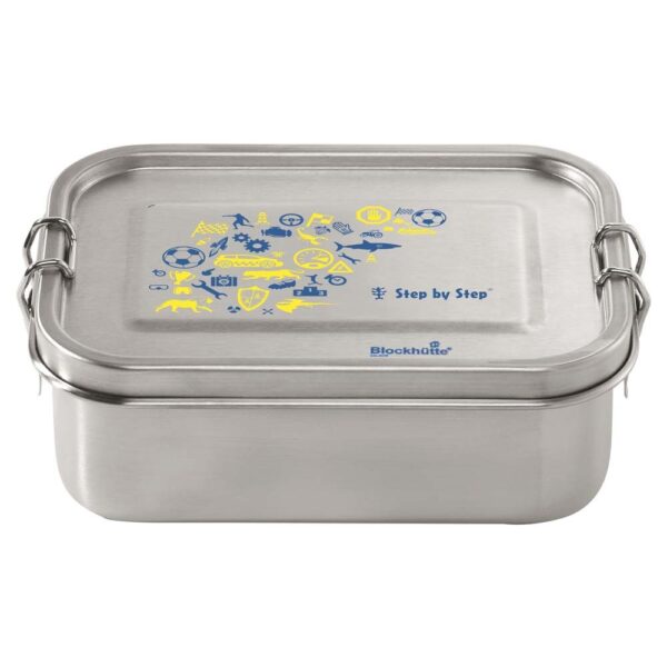 Step by Step Edelstahl Lunchbox Blue & Yellow